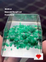 36.84ct Emerald Rough Lot from Swat Valley – A Collector’s Gemstone Treasure