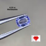 Rare 0.35 ct Hackmanite with Strong Tenebrescent Color Change and Fluorescent from Badakhshan, Afghanistant