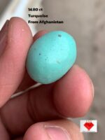 14.80 ct Afghan Turquoise Cabochon: A Softly Shaped Gem With Classic Afghan Character