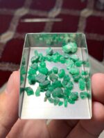 A 27.35 ct Rough Emerald Lot from Swat: 10.25 × 8.57 × 6.35 mm - Image 10