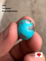 19 ct Afghan Turquoise Cabochon: Bold Yet Graceful in Form