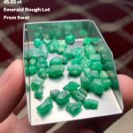 45.65 ct Emerald Rough Lot Swat – Compact Natural Crystals with Deep Green
