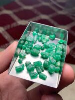 45.65 ct Emerald Rough Lot Swat – Compact Natural Crystals with Deep Green - Image 2