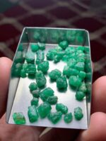 45.65 ct Emerald Rough Lot Swat – Compact Natural Crystals with Deep Green - Image 3