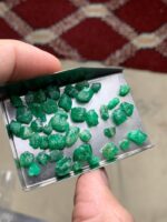 45.65 ct Emerald Rough Lot Swat – Compact Natural Crystals with Deep Green - Image 4