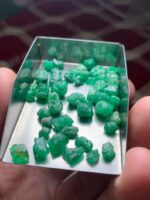 45.65 ct Emerald Rough Lot Swat – Compact Natural Crystals with Deep Green - Image 6