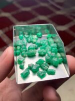 45.65 ct Emerald Rough Lot Swat – Compact Natural Crystals with Deep Green - Image 7