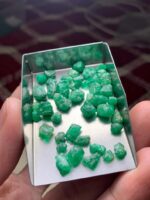 45.65 ct Emerald Rough Lot Swat – Compact Natural Crystals with Deep Green - Image 8