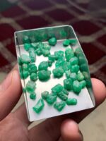 45.65 ct Emerald Rough Lot Swat – Compact Natural Crystals with Deep Green - Image 10