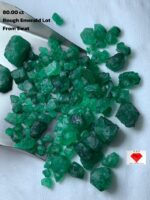 80.00ct Swat Emerald Rough Lot (10x9x6mm): Untreated Natural Crystals from Pakistan’s Emerald Region