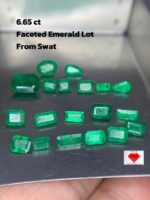 6.65ct Faceted Emerald Lot from Swat – Precision-Cut Green Gems from Pakistan