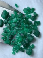 80.00ct Swat Emerald Rough Lot (10x9x6mm): Untreated Natural Crystals from Pakistan’s Emerald Region - Image 2