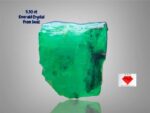 5.30ct Swat Emerald Crystal: Vivid Green with Natural Geometry