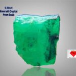 5.30ct Swat Emerald Crystal: Vivid Green with Natural Geometry