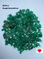 95.34 Carat Swat Emerald Rough Lot – Natural Green Gems (9x9x6mm)