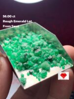 56.00ct Swat Emerald Rough Lot - Natural Uncut Gemstones