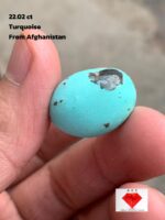 Rare 22.02 ct Afghan Turquoise Cabochon – 23.02 × 17.20 × 10.20 mm