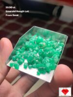 Swat Emerald Rough Lot – 59.90 Carats of Raw Gemstone Potential