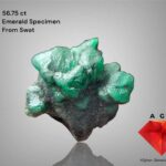 56.75-Carat Emerald Specimen from Swat: A Symmetrical and Substantial Crystal (27.75 × 28.50 × 15.37 mm)
