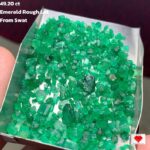 Swat Emerald Rough Lot: Natural Untreated Green Crystals (49.20ct)