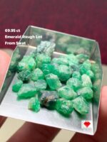 Raw Brilliance: 69.95ct Natural Swat Emerald Rough Lot