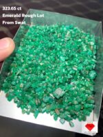 323.65 ct Swat Emerald Rough: Compact Gems with Hidden Potential