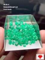 Swat Emerald Rough Lot – 36.35 Carats of Authentic Natural Green