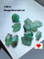 7.30ct Panjshir Emerald Rough Lot – Untouched Green Gems from Afghanistan (10x4x3mm)