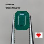 Exquisite 0.690 Ct Emerald Cut Green Hauyne: A Rare Gemstone of Distinction