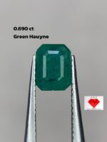 Exquisite 0.690 Ct Emerald Cut Green Hauyne: A Rare Gemstone of Distinction