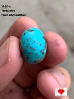 19.80 Carat Afghan Turquoise Cabochon – Vivid Sky-Blue Gemstone