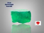 Exploring the Charm of a 3.35ct Emerald Crystal: 8.86 x 8.12 x 5.40mm