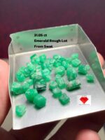 31.05ct Swat Emerald Rough Lot: Untouched Crystals with Collector Appeal