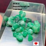 Raw Elegance: 39.35 ct Swat Emerald Rough (9.52 × 8.10 × 6.19 mm)