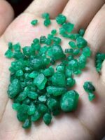 79.10ct Swat Emerald Rough Lot (13x9x6mm): Natural Untreated Crystals from Pakistan’s Emerald Mines - Image 2