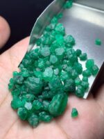 79.10ct Swat Emerald Rough Lot (13x9x6mm): Natural Untreated Crystals from Pakistan’s Emerald Mines - Image 3