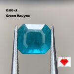 0.86ct Green Hauyne Gemstone: Rare Crystal Clarity