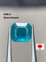 0.86ct Green Hauyne Gemstone: Rare Crystal Clarity