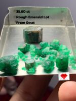 35.60ct Rough Emerald Lot from Swat Valley – Natural Crystals (12.41 × 10.24 × 8.57 mm)