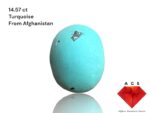 14.57 Carat Afghan Turquoise Gemstone, Vivid Blue Hue