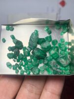 57.30ct Swat Emerald Rough Lot (19x7x6mm): Long Natural Crystals with Deep Green - Image 4