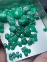 57.30ct Swat Emerald Rough Lot (19x7x6mm): Long Natural Crystals with Deep Green - Image 6
