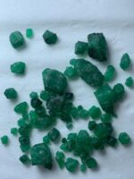 57.30ct Swat Emerald Rough Lot (19x7x6mm): Long Natural Crystals with Deep Green - Image 9
