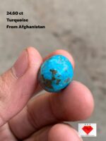 Discover the Beauty of Afghan Turquoise: 24.60 Carats of Nature’s Art