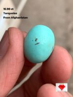 16.90 ct Afghan Turquoise Cabochon: A Tall, Elegant Dome With Timeless Character