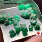 47.40ct Swat Emerald Rough Lot – Natural Untreated Crystals (13x11x6mm Avg)