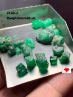 47.40ct Swat Emerald Rough Lot – Natural Untreated Crystals (13x11x6mm Avg)