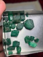 47.40ct Swat Emerald Rough Lot – Natural Untreated Crystals (13x11x6mm Avg) - Image 2