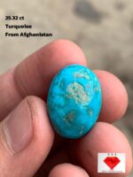 Exquisite Afghan Turquoise: A 25.32 ct Cabochon Gem