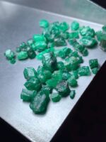 57.25ct Swat Emerald Rough Lot – Rich Green Crystals (10x8x8 mm) from Pakistan - Image 3